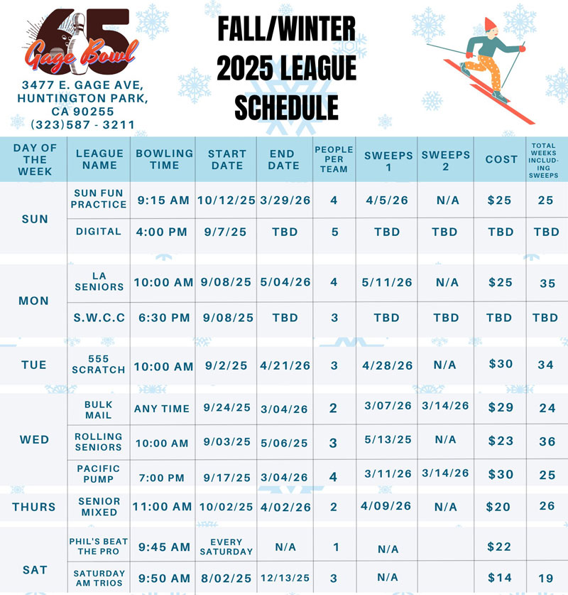 fall leagues